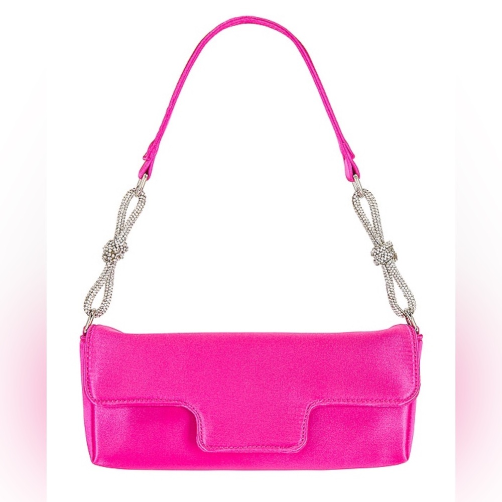 olga berg Calissa Crystal Bow Bag in Pink